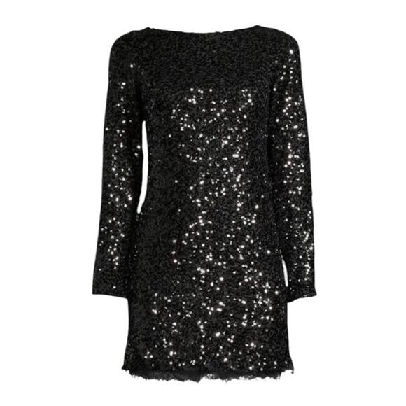 Sachin + Babi  Size 14 NEW Womens Black Cameron Sequin Low Back Mini Dress NWT - Picture 1 of 10